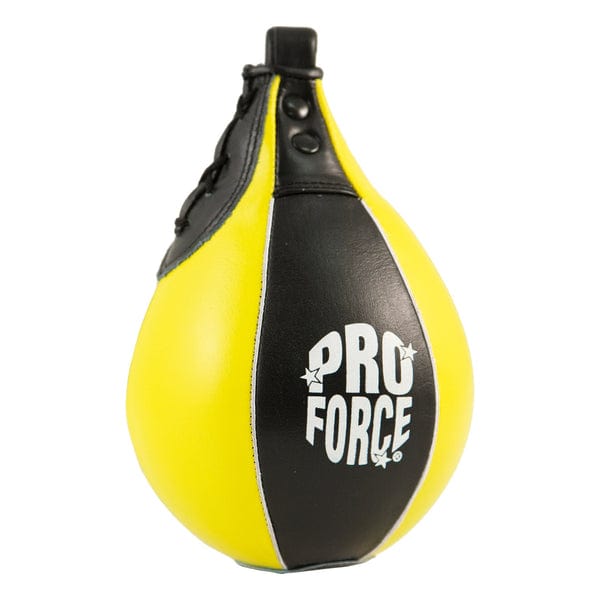 ProForce sporting goods black/yellow / medium 6x9 ProForce Leather Speed Bag Martial Arts Boxing