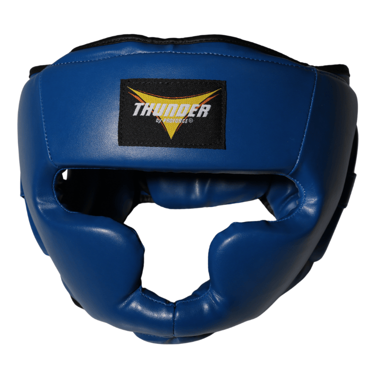 ProForce Sporting Goods Blue / Small/Medium ProForce Thunder Vinyl Full-Face Boxing Headgear