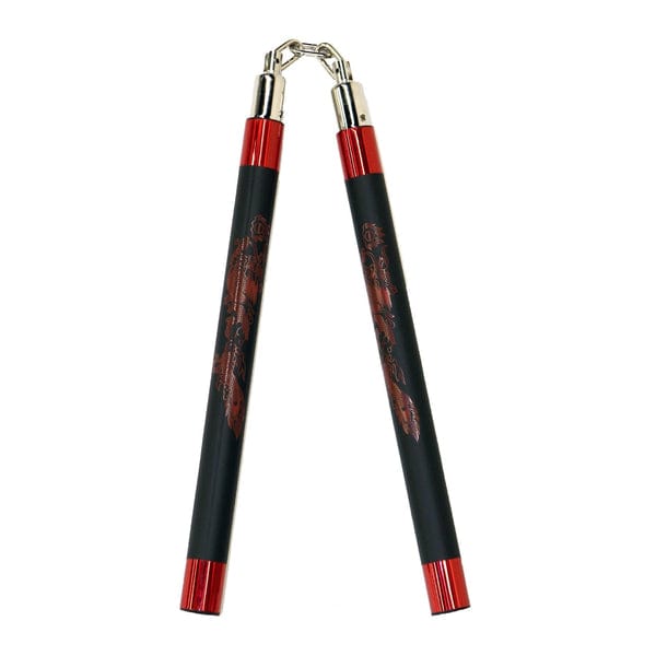 ProForce sporting goods chain Demo III Black Practice Foam sticks with chain and Red Dragon