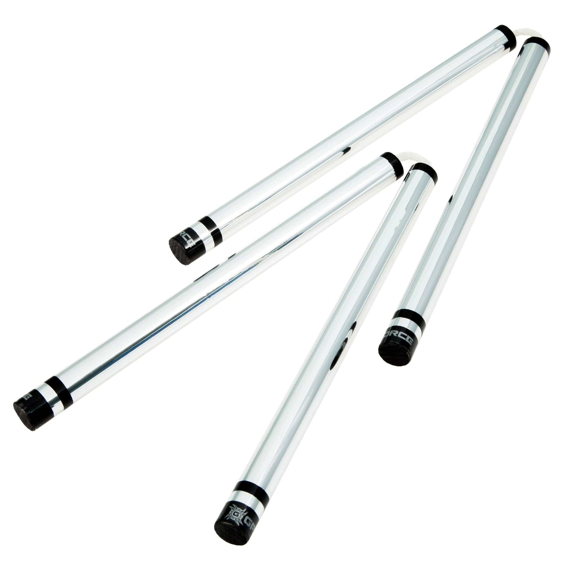 ProForce sporting goods Chrome/Black G-Force Nunchaku Nunchucks with Cord String