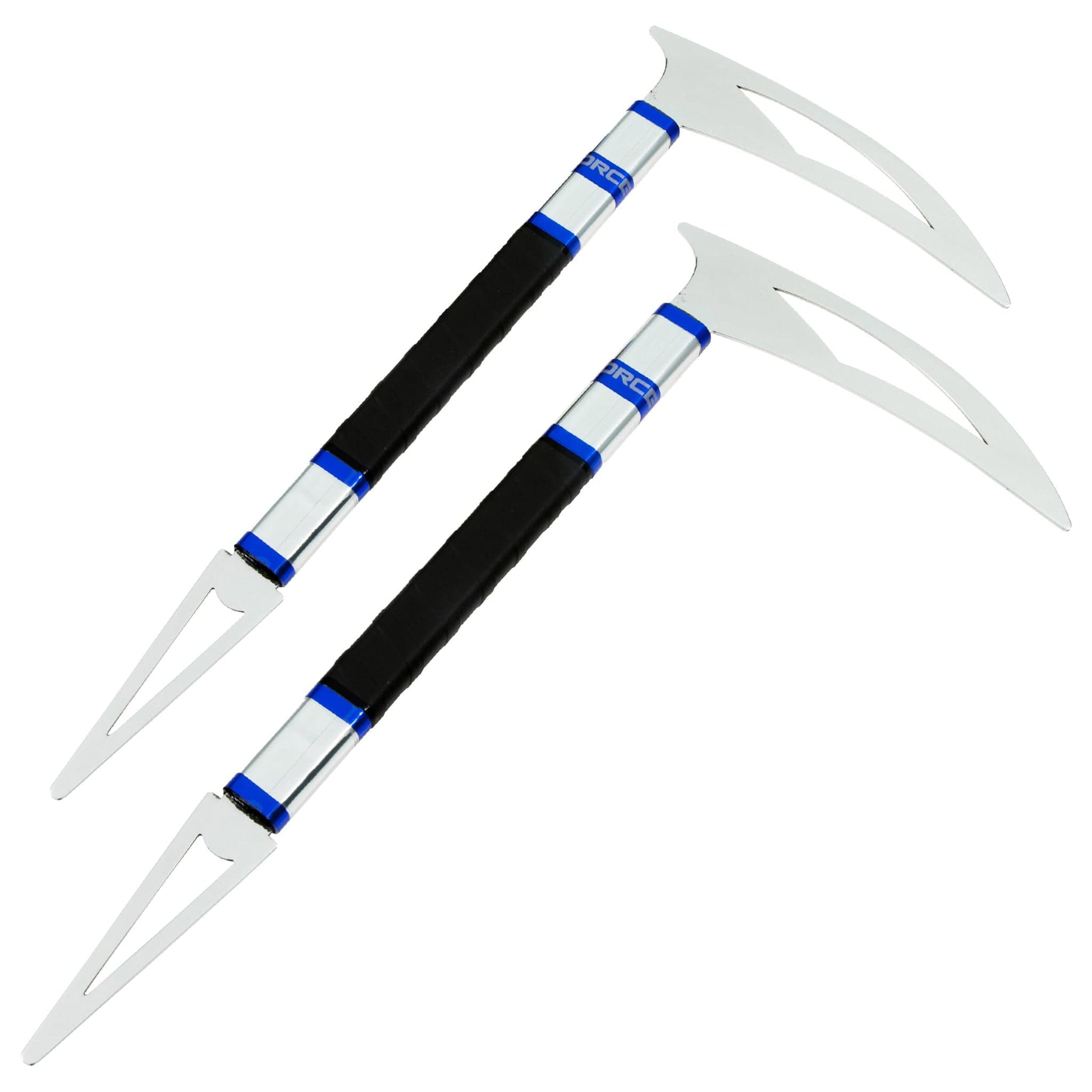 ProForce sporting goods Chrome/Blue G-Force Switchblade Kama martial arts karate demo