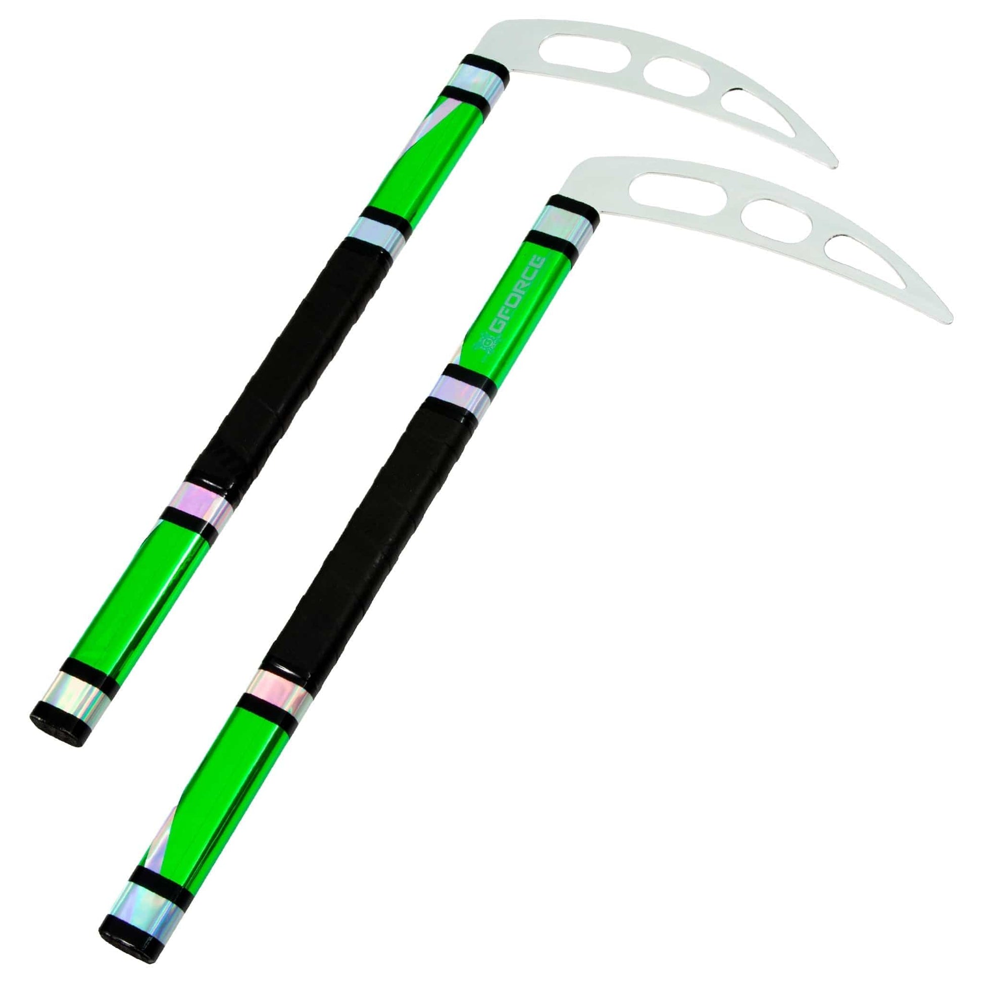 ProForce sporting goods Green G-Force Swirl Kama with Oval Blade Demo and Kata