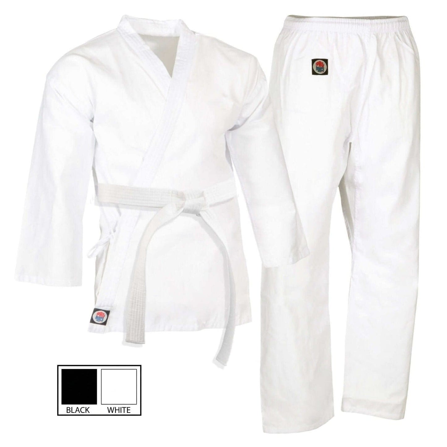 ProForce sporting goods ProForce 5 oz Karate Uniform Elastic Drawstring Pants- 60/40 Blend
