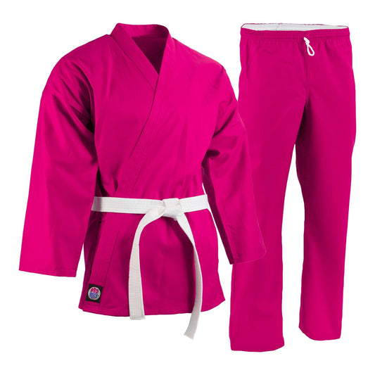 Proforce sporting goods ProForce 6 oz Karate Uniform Elastic Drawstring Pants poly cotton blend Pink