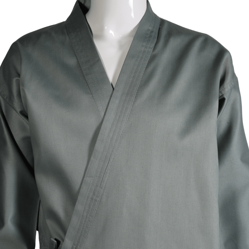 ProForce sporting goods ProForce Classic Karate Uniform Elastic Drawstring 5 oz. 60-40 Blend -Gray