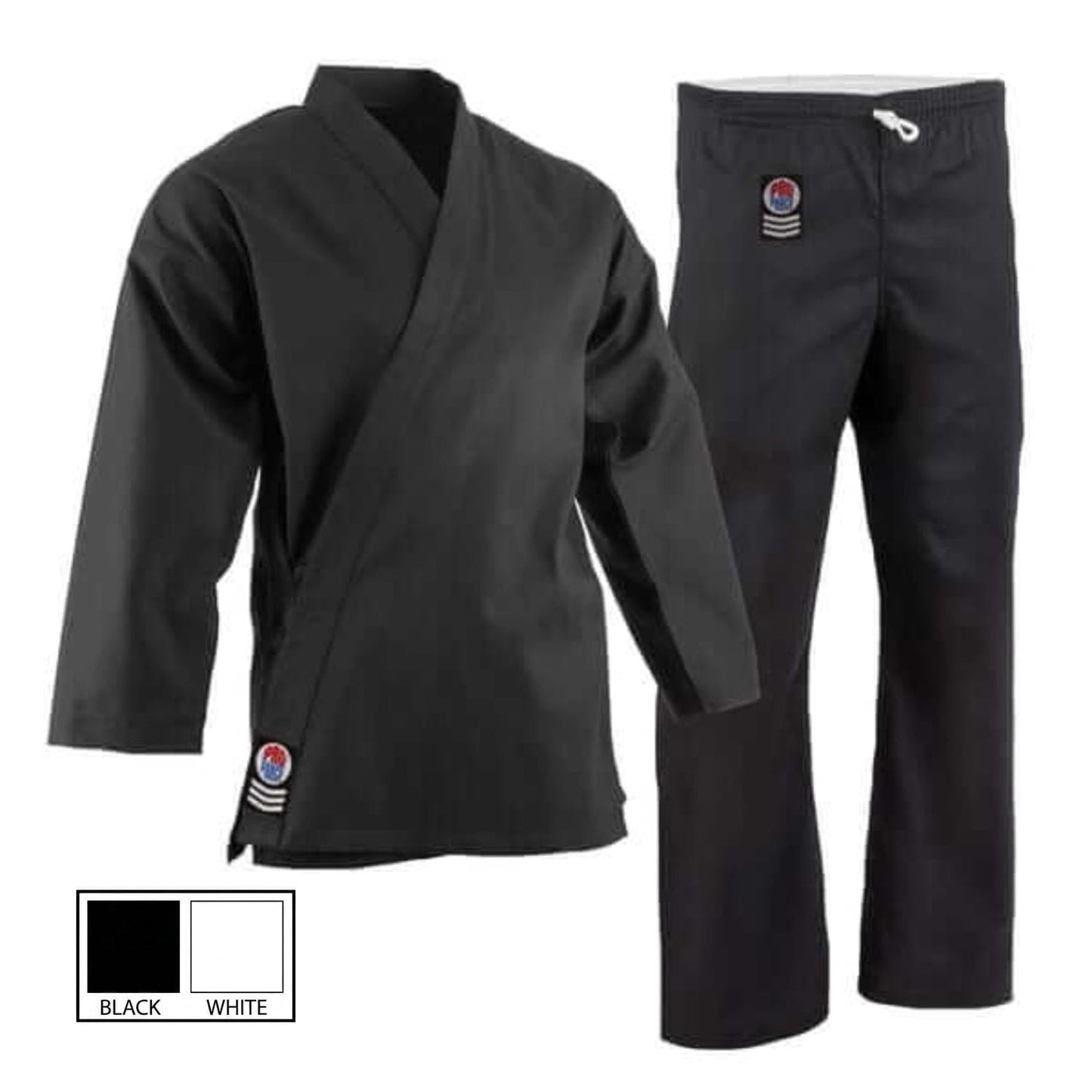 ProForce sporting goods ProForce Gladiator 7.5 oz Karate Uniform  Blend Black