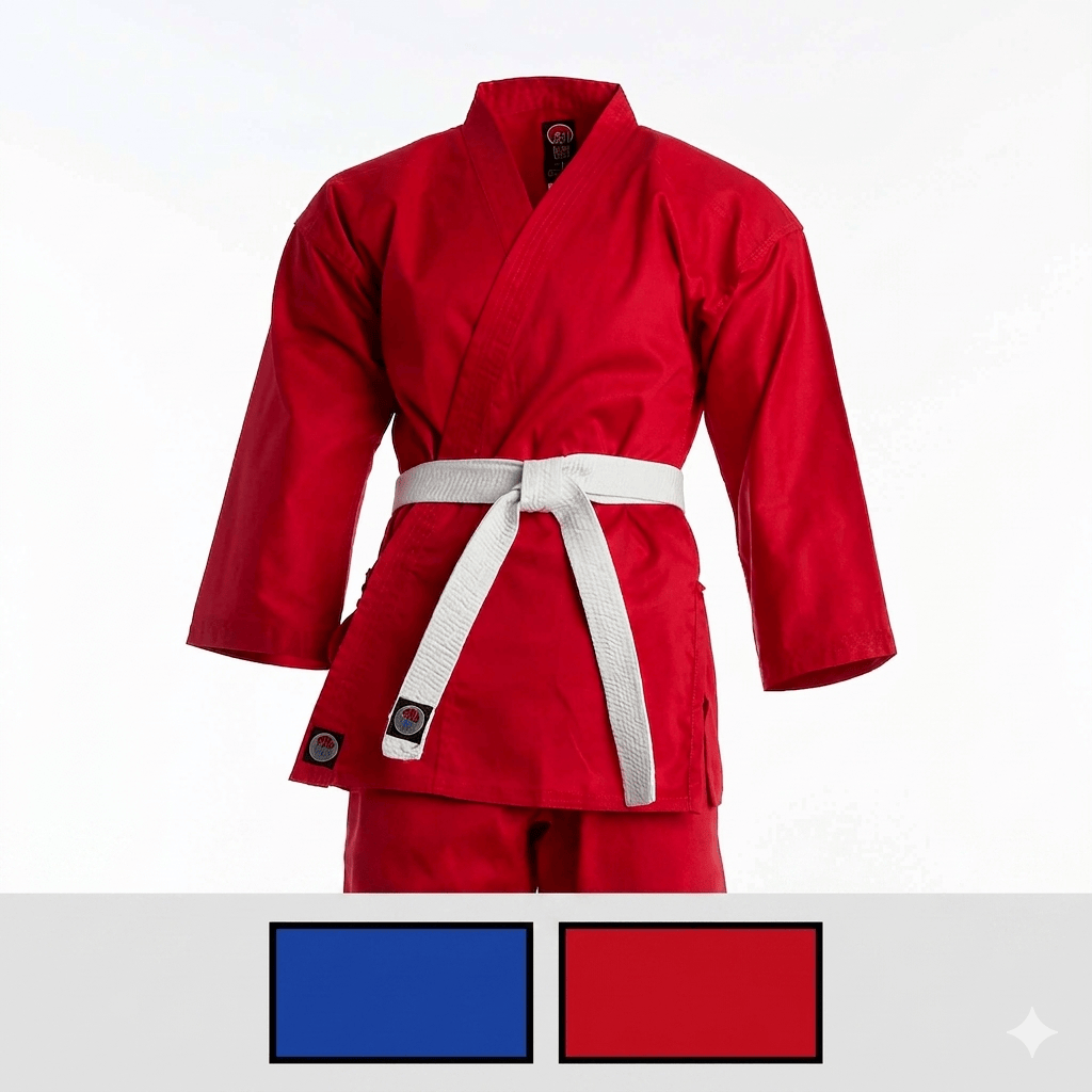 ProForce sporting goods ProForce Gladiator 7.5 oz Karate Uniform - Blend red or blue