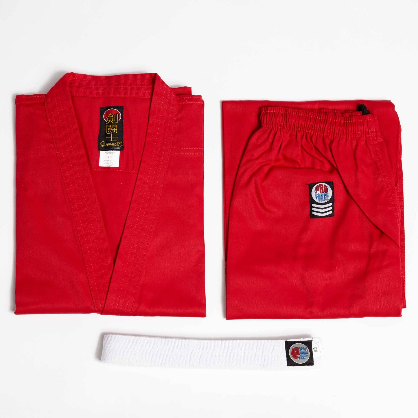 ProForce sporting goods ProForce Gladiator 7.5 oz Karate Uniform - Blend red or blue