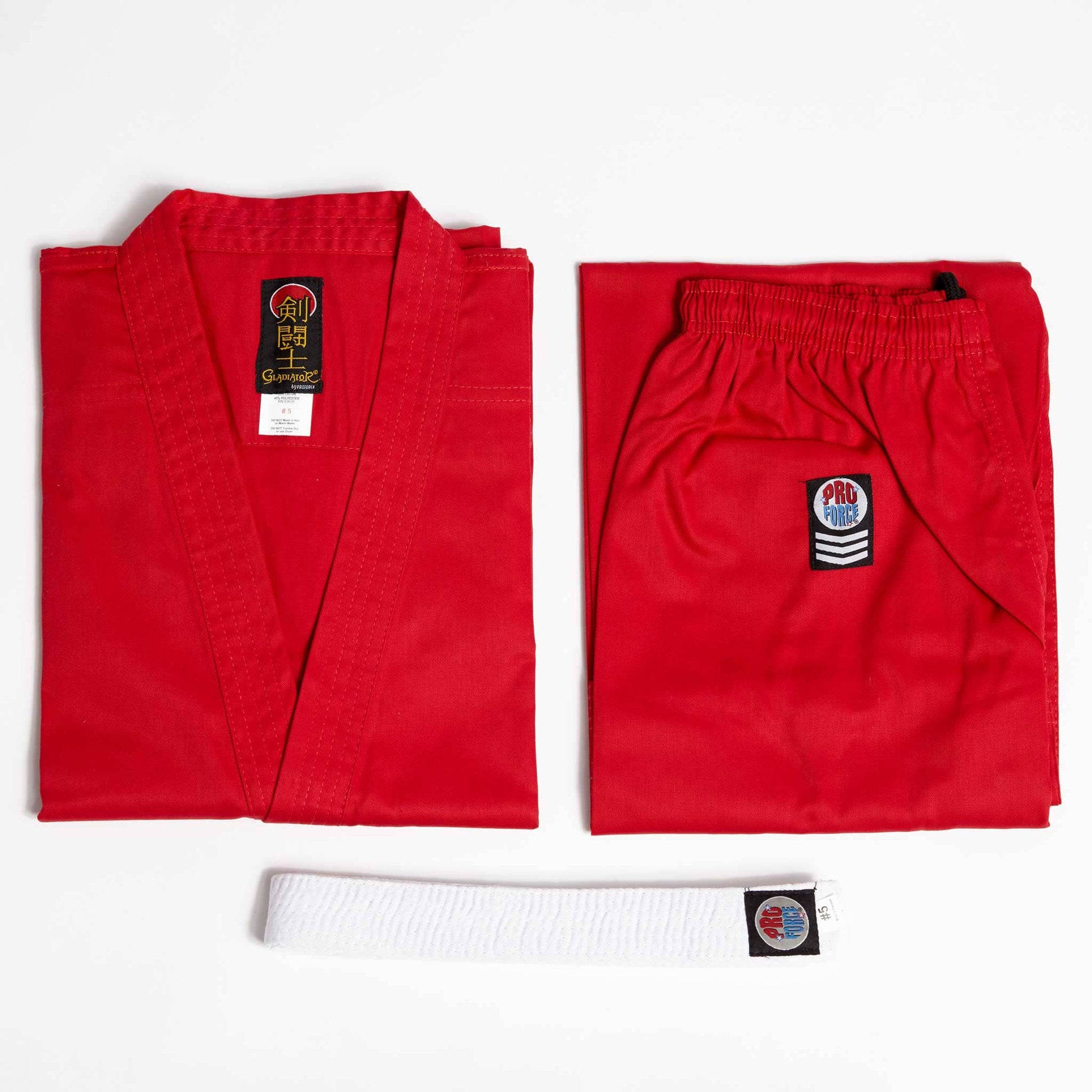 ProForce sporting goods ProForce Gladiator 7.5 oz Karate Uniform - Blend red or blue