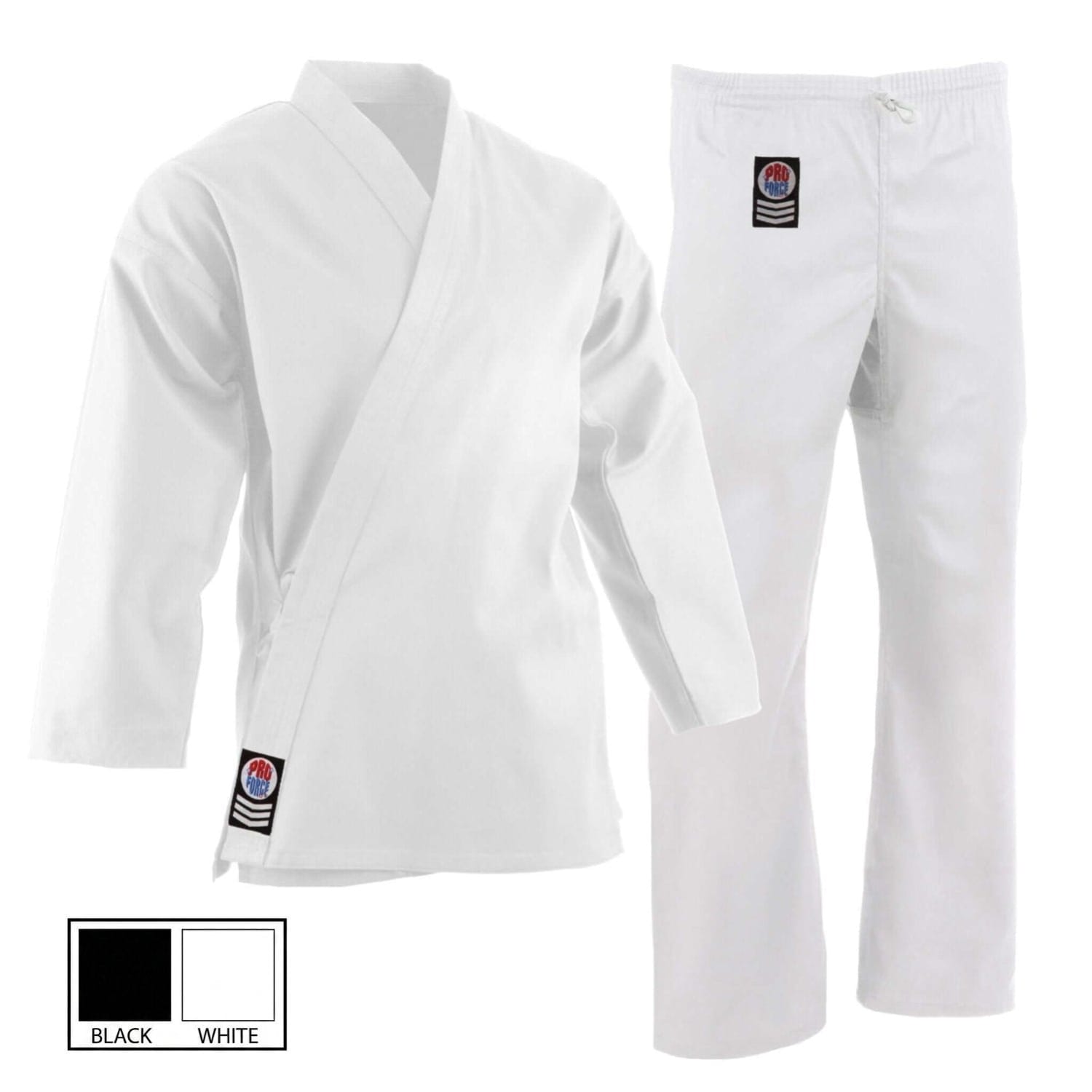 ProForce sporting goods ProForce Gladiator 7.5 oz Karate Uniform - Blend White