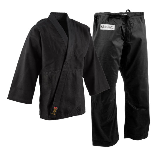 ProForce sporting goods ProForce Gladiator Judo Uniform Traditional Drawstring Black