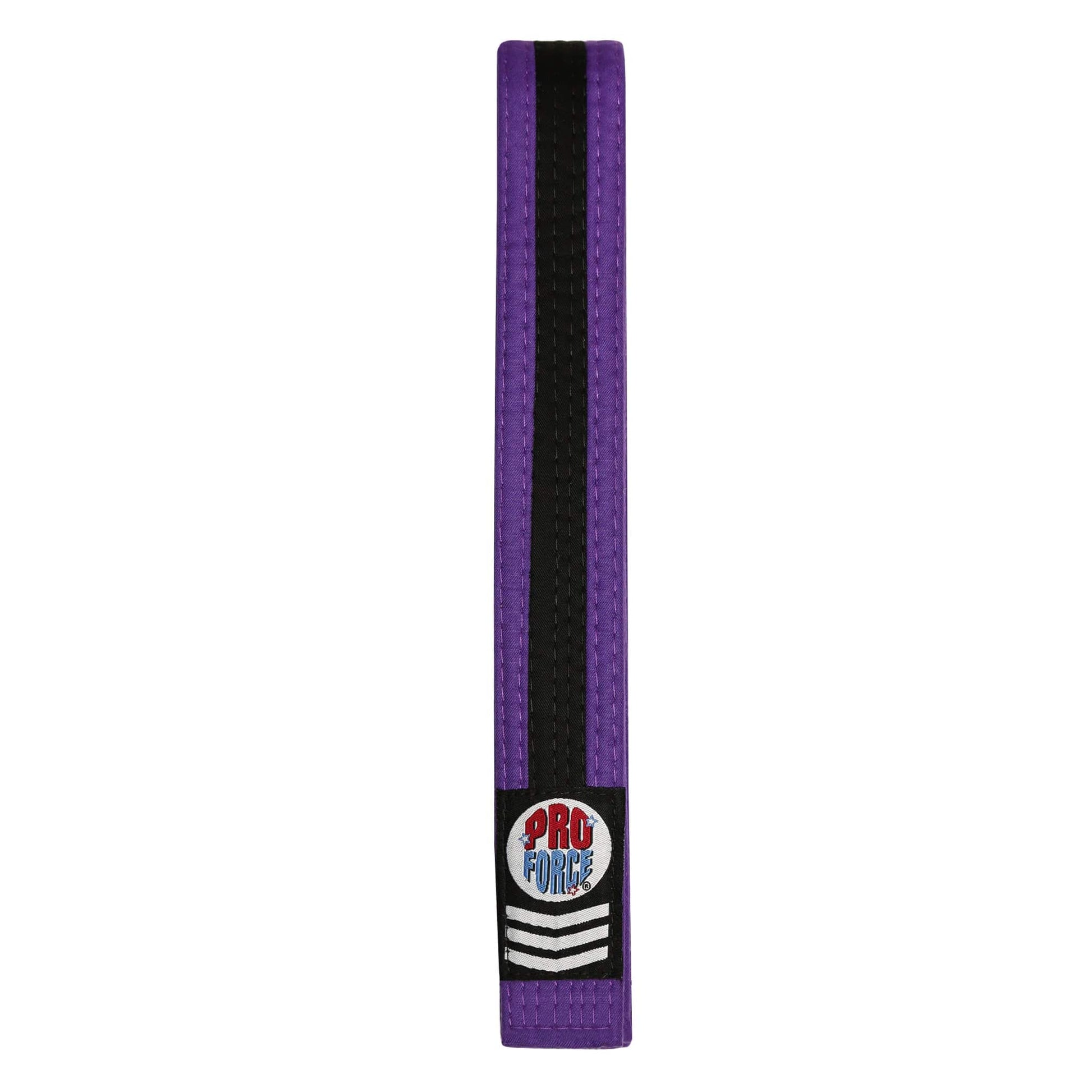 ProForce sporting goods purple / 0 ProForce II 1.5 inch Double Wrap Black Stripe Karate Belt