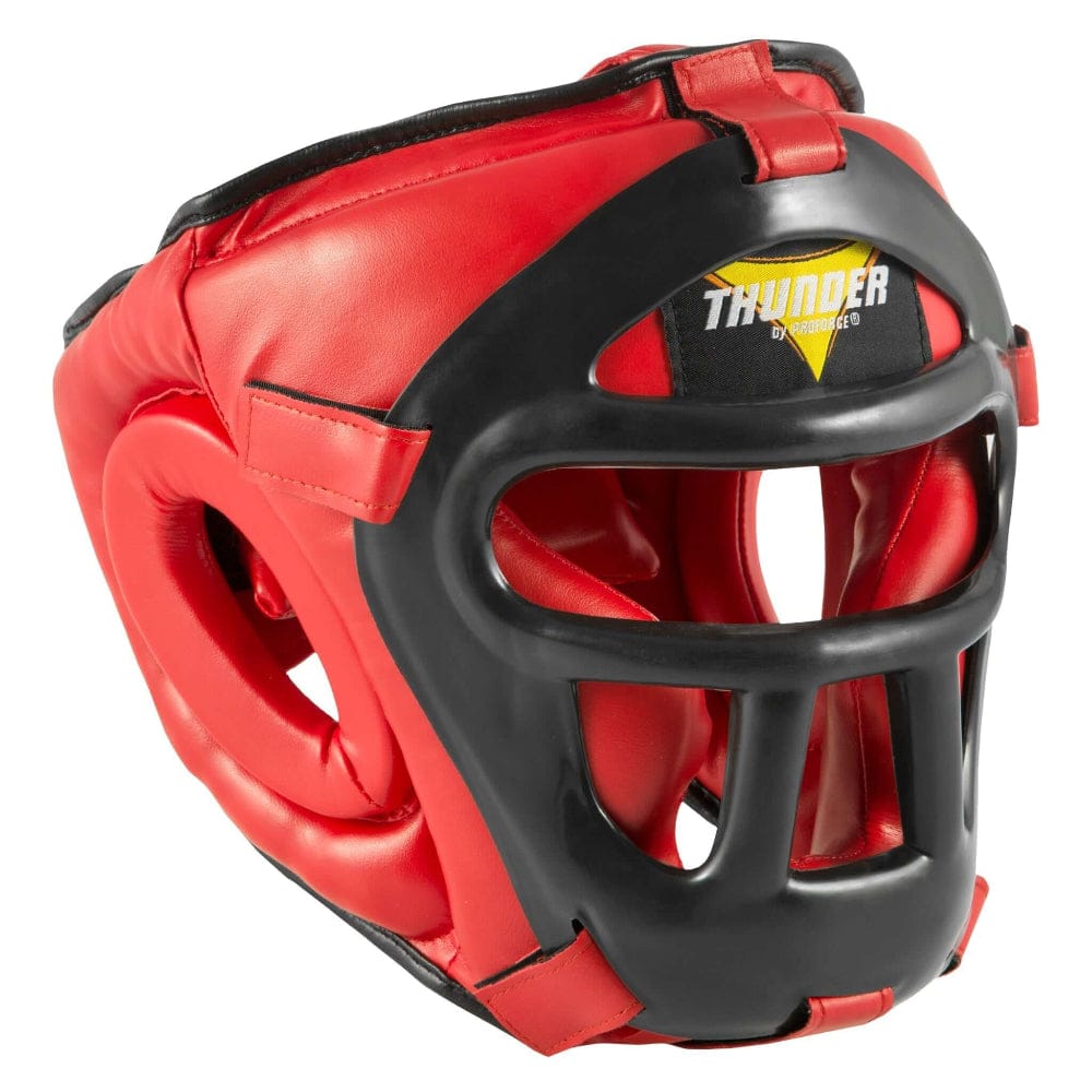 ProForce Sporting Goods Red / small/medium ProForce Thunder Vinyl Head Guard w/ Face Shield