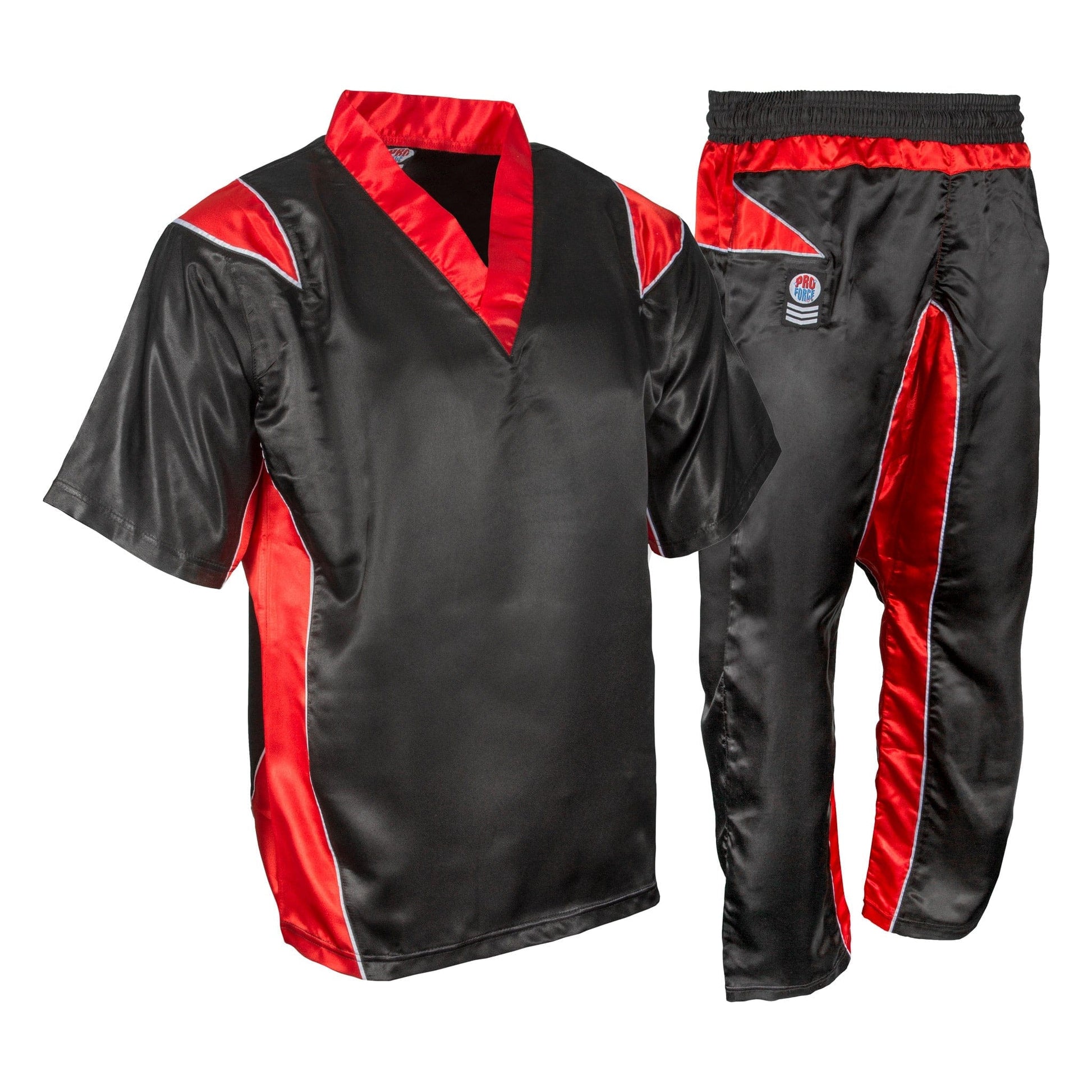 proforce Sporting Goods Red / XX-small ProForce Point Fighting Satin Tri-Color Demo Team Uniform