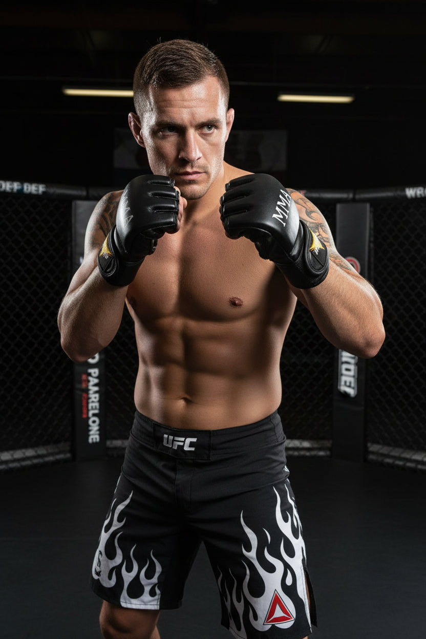 ProForce sporting goods small Black Leather MMA Gloves Open Palm Fighting Gloves Black MMA