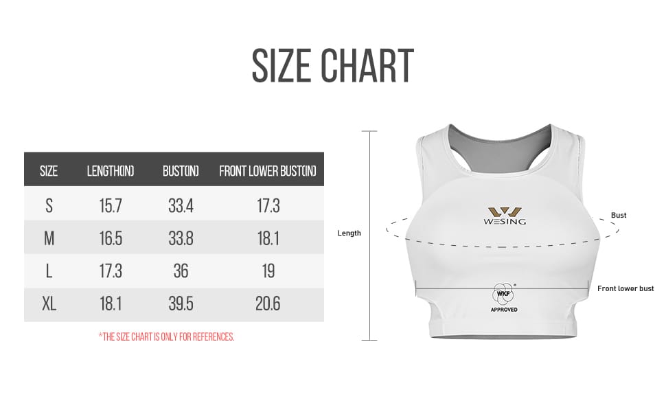 ProForce Sporting Goods WESING WKF Approved Karate Chest Protector for Women
