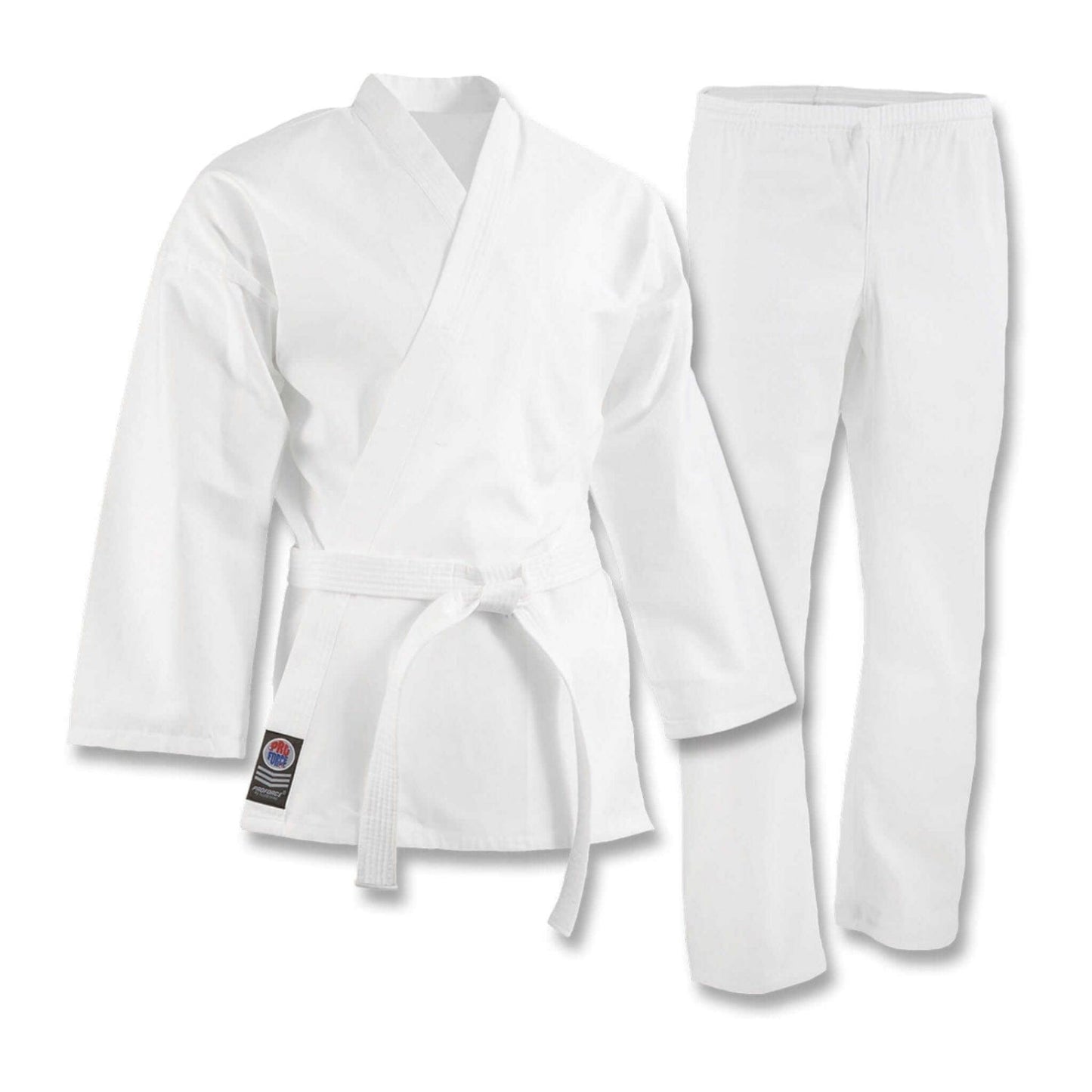 ProForce sporting goods White / 0000 ch-xxxs ProForce 5 oz Karate Uniform Elastic Drawstring Pants - 55/45 Blend