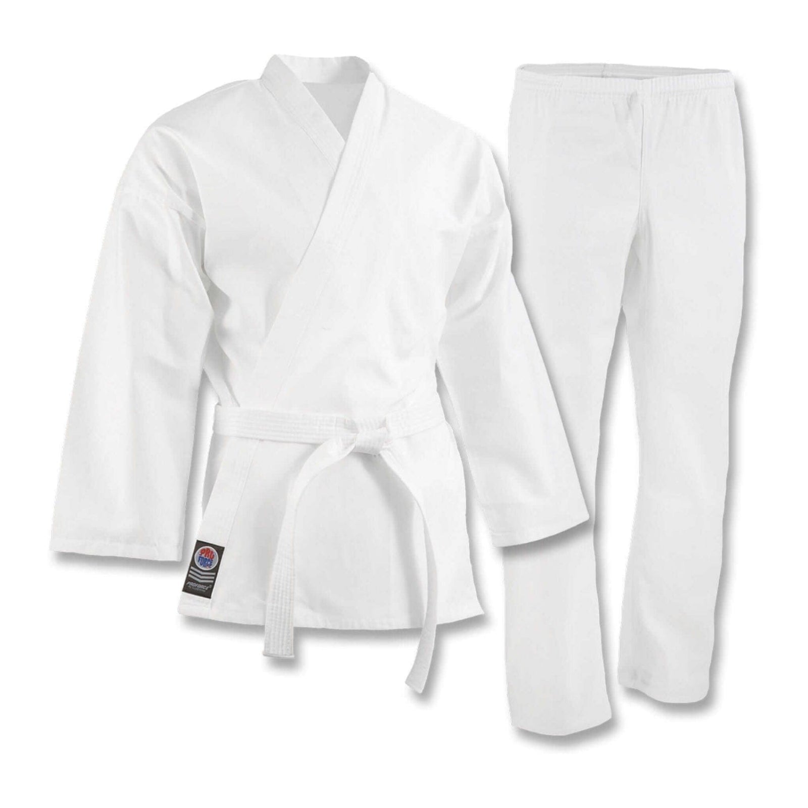 ProForce sporting goods White / 0000 ch-xxxs ProForce 5 oz Karate Uniform Elastic Drawstring Pants - 55/45 Blend