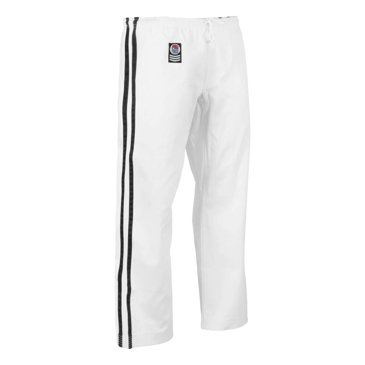 ProForce sporting goods white/black / 000 ProForce Gladiator Demo Karate Pants II with stripes