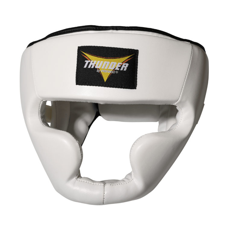 ProForce Sporting Goods White / Small/Medium ProForce Thunder Vinyl Full-Face Boxing Headgear