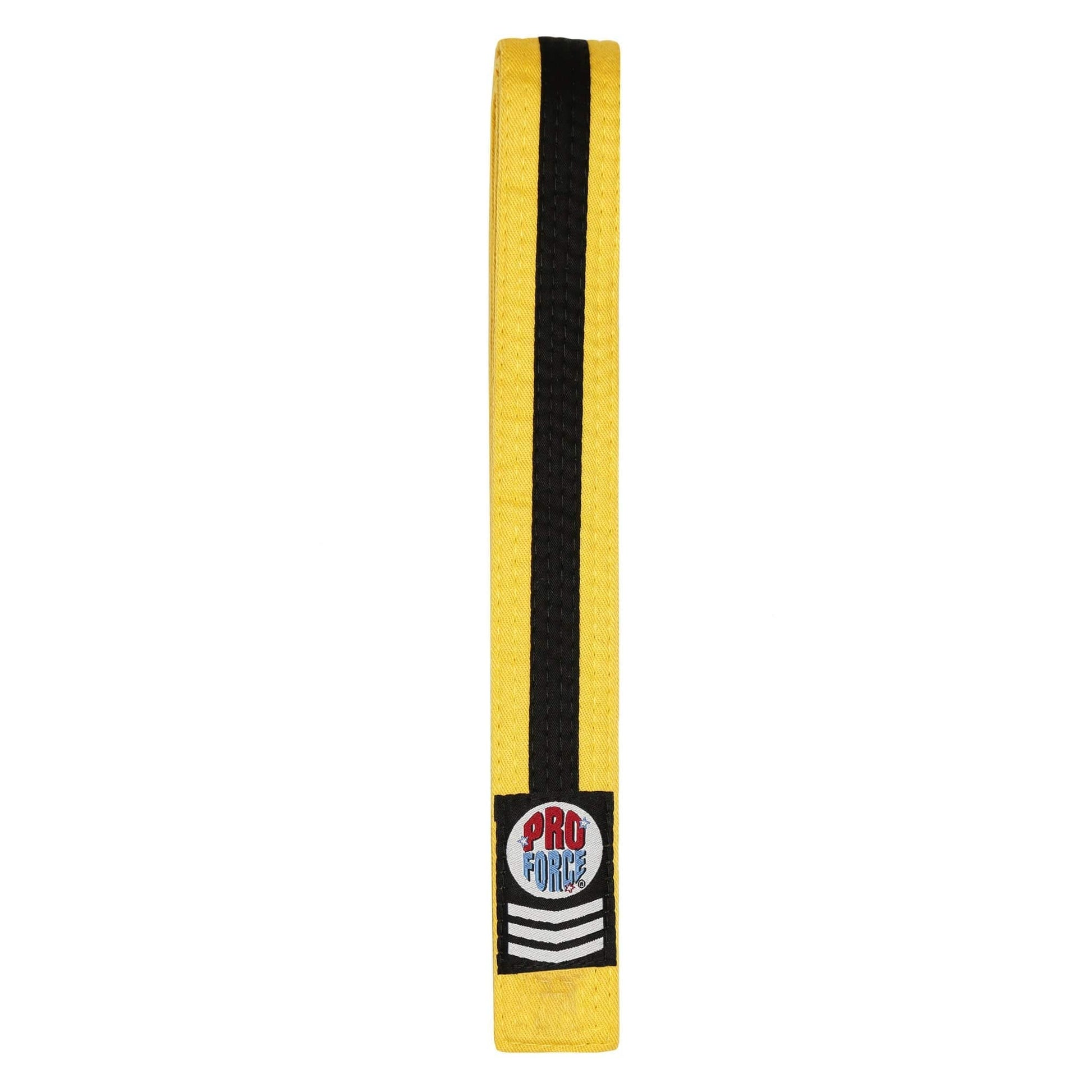 ProForce sporting goods yellow / 0 ProForce II 1.5 inch Double Wrap Black Stripe Karate Belt