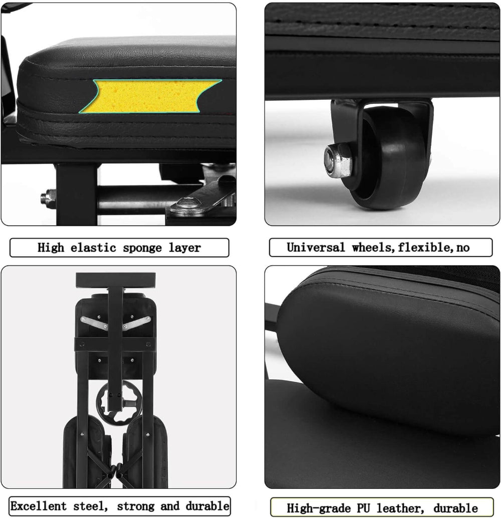 stretching machine wheels and cushions.