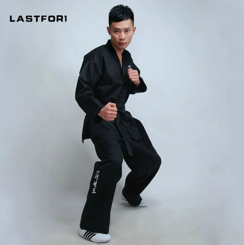 TKD  Embroidered Uniforms for Taekwondo, Black Belt