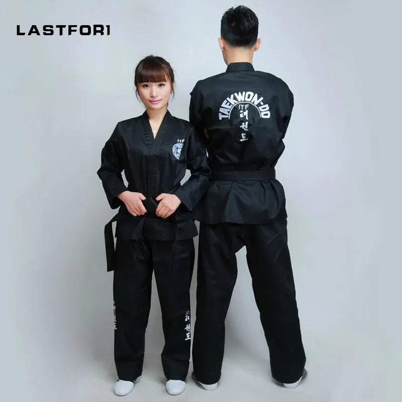 TKD  Embroidered Uniforms for Taekwondo, Black Belt