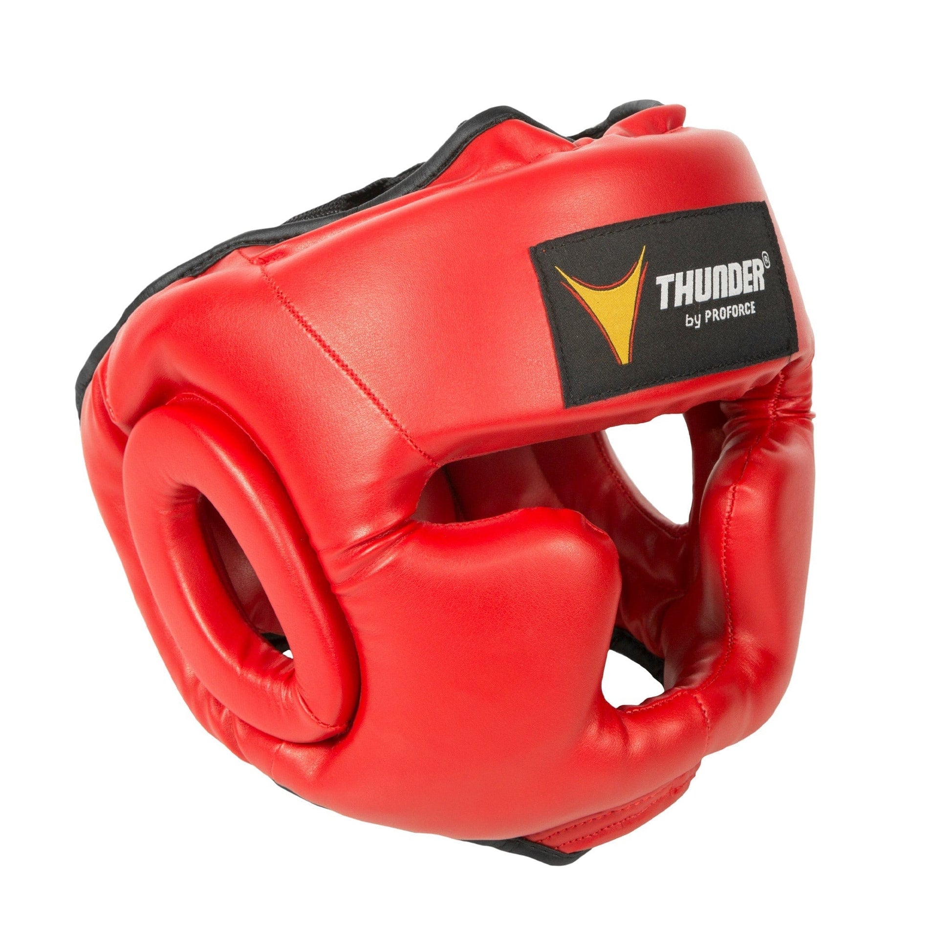 Eclipse Martial Art Supplies Boxing Small/Medium ProForce Thunder Vinyl Full-Face Boxing Headgear Red