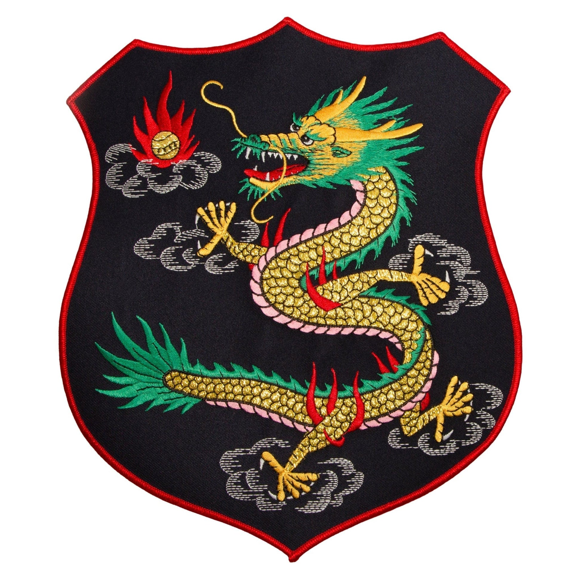 EclipseMartialArtsSupplies sporting goods Dragon Shield Jacket Patch Martial Arts Uniform 10 inch Patch
