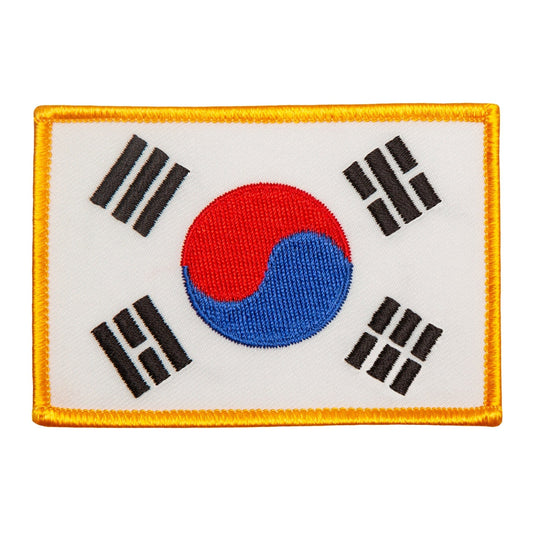 EclipseMartialArtsSupplies sporting goods Korea Flag Patch Gold Trim Taekwondo martial arts