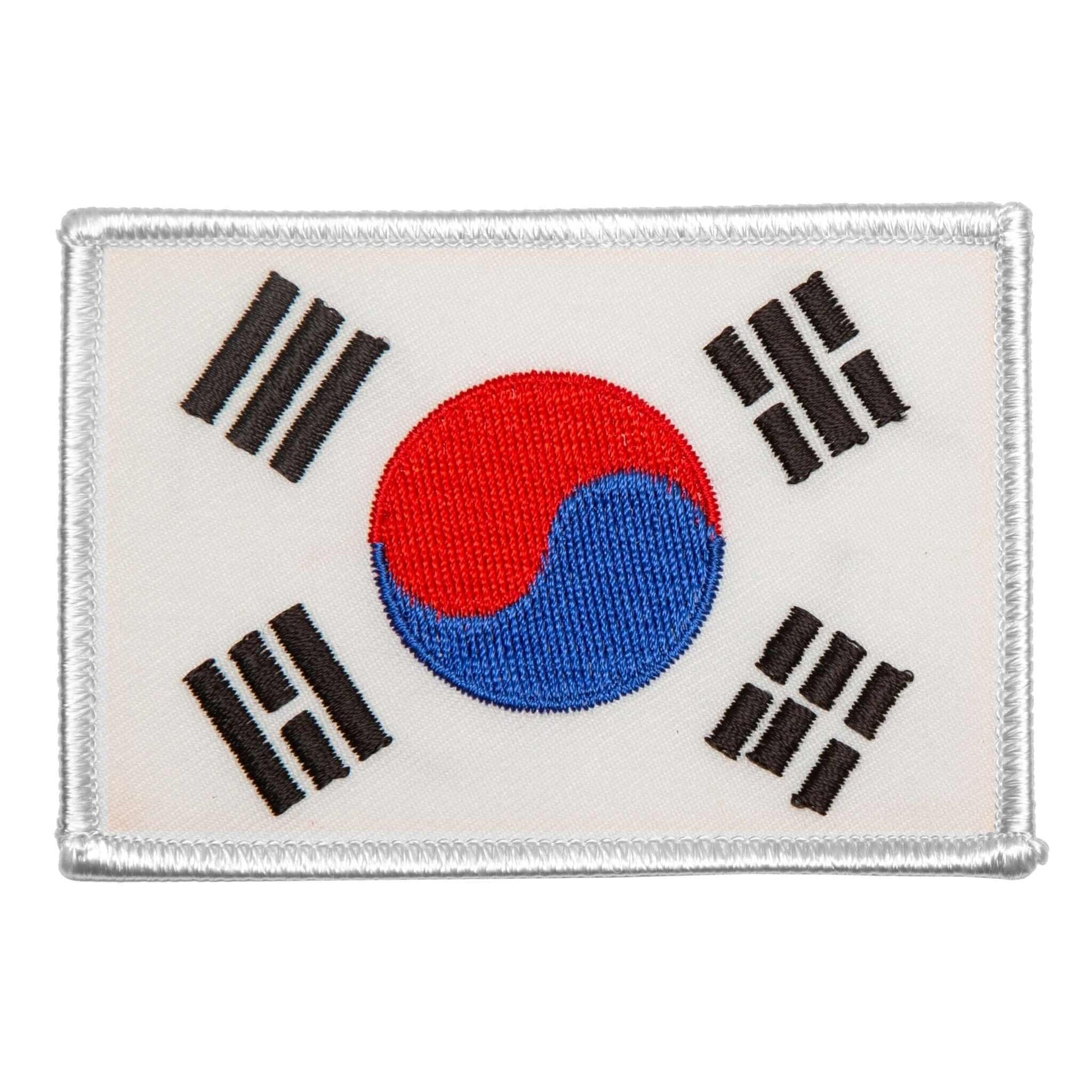 EclipseMartialArtsSupplies sporting goods Korea Flag Patch White Trim Taekwondo martial arts