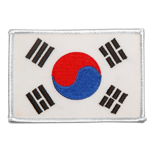 EclipseMartialArtsSupplies sporting goods Korea Flag Patch White TrimTaekwondo martial arts
