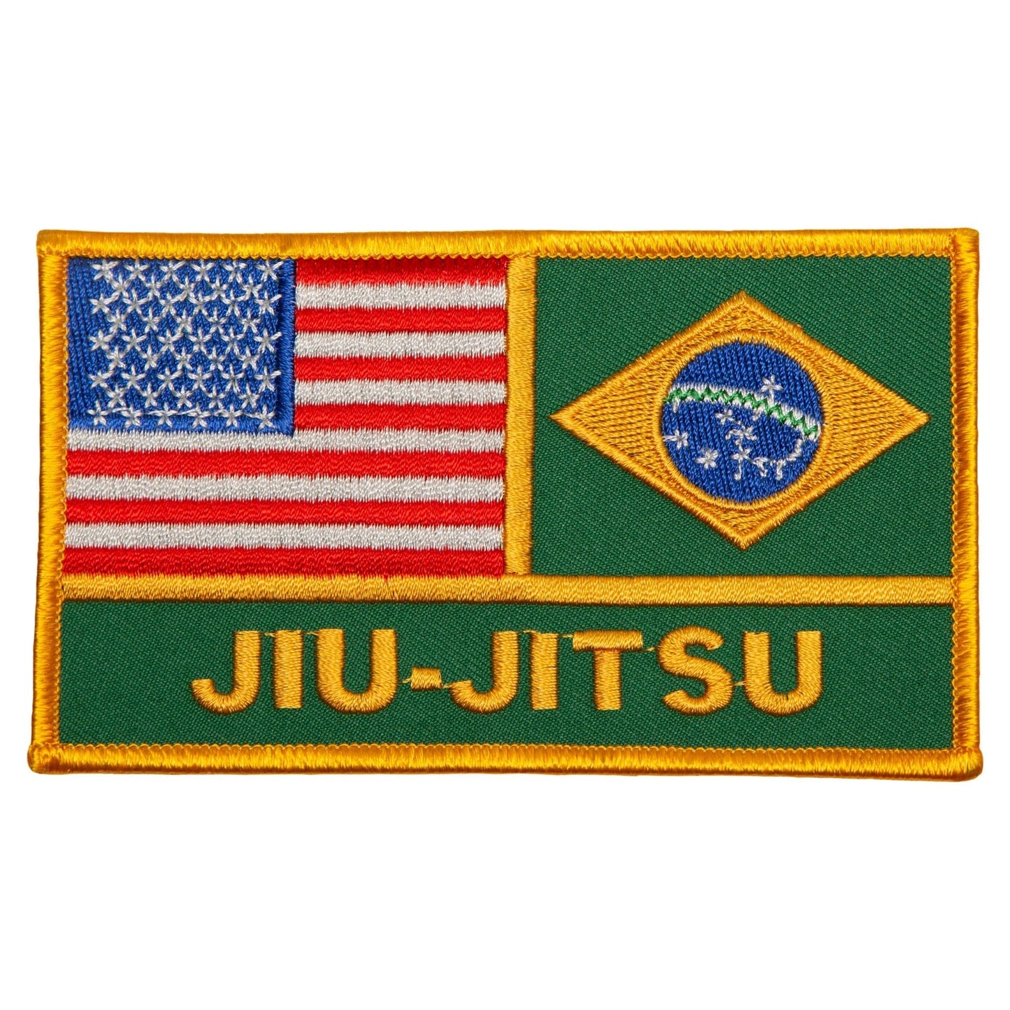 EclipseMartialArtsSupplies sporting goods USA/Brazil Jiu-Jitsu Flags Patch Martial Arts Uniform Patch