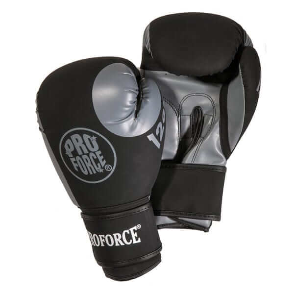 ProForce Boxing black/silver ProForce Tactical Boxing Training Glove - 12oz