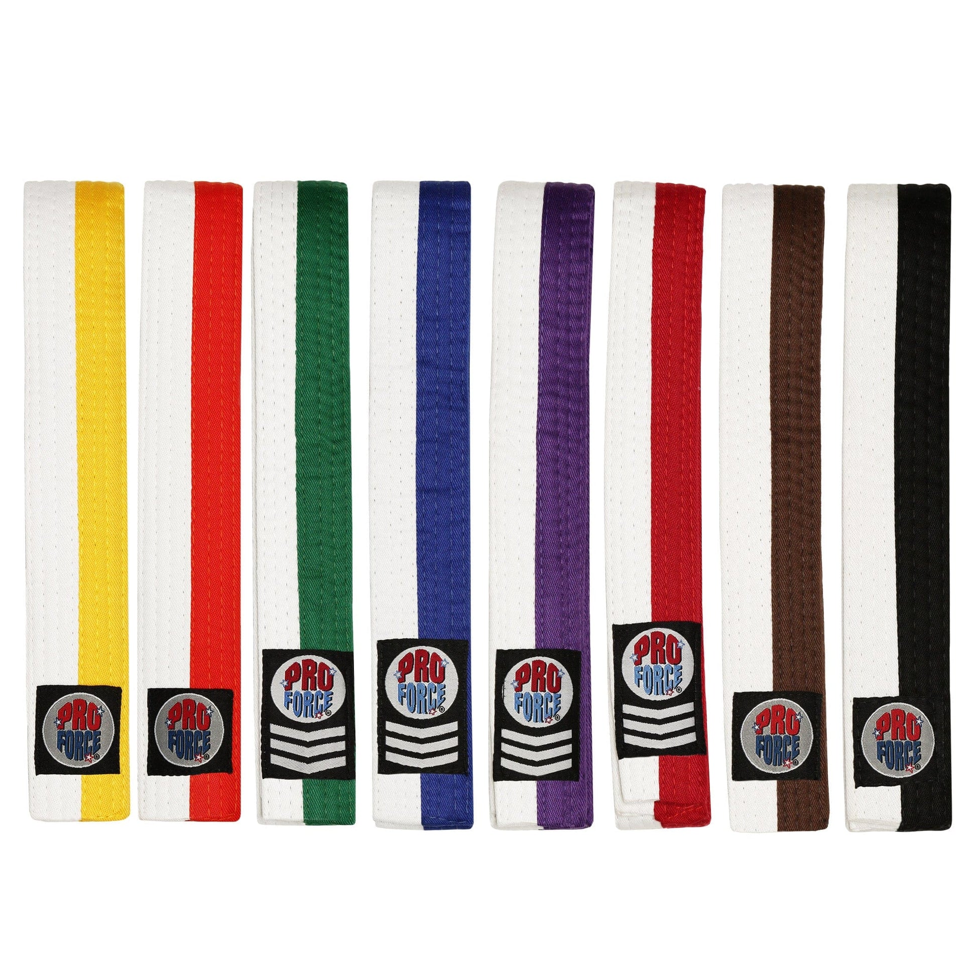 ProForce karate belt ProForce 1.5 inch wide Double Wrap Two-Tone Karate Belt