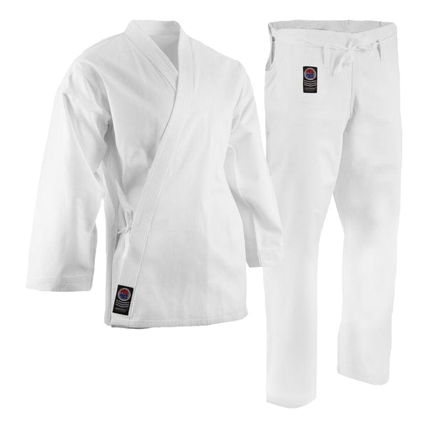 ProForce Karate Uniform 0 child small ProForce 8 oz White Karate Uniform Traditional  Drawstring - 100% cotton
