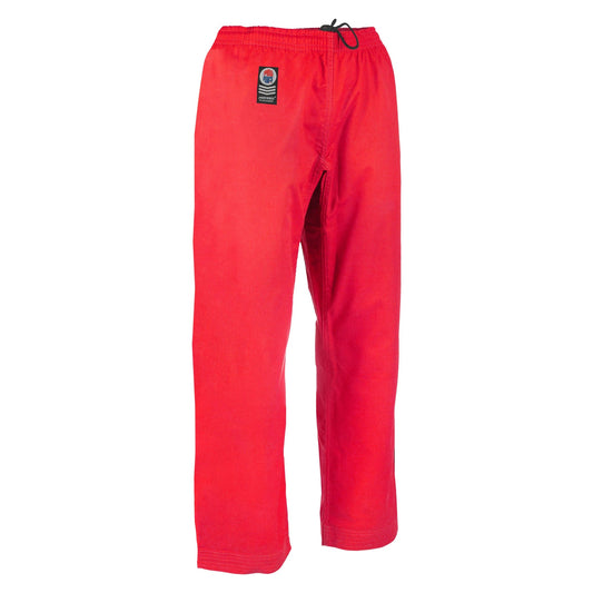 ProForce Karate Uniform 0 child small ProForce Gladiator 8 oz. Combat Pants Elastic Drawstring - 55/45 Blend with Pocket Red