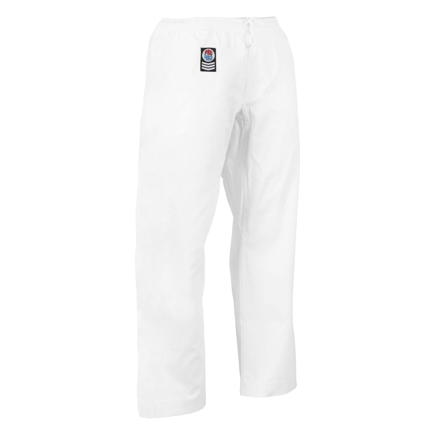 ProForce Karate Uniform 0 child small ProForce Gladiator 8 oz. Combat Pants Elastic Drawstring - 55/45 Blend with Pocket White
