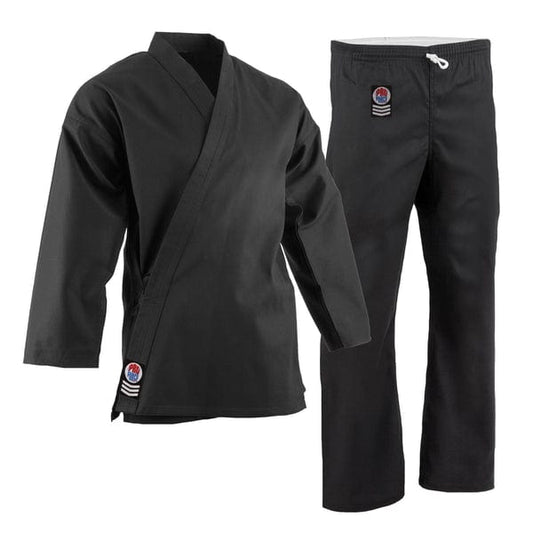 ProForce Karate Uniform Black / 0 child small ProForce Gladiator 7.5 oz Karate Uniform Elastic Drawstring Pants - Blend Black