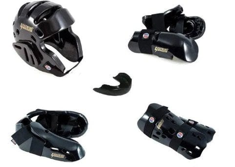 ProForce Sparring Gear ch xs/12-13 / Small ProForce Lighting 7 Piece Sparring Gear Combo Set BLACK