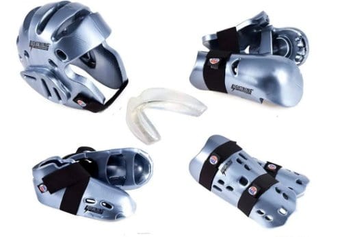 ProForce Sparring Gear ch xs/12-13 / Small ProForce Lighting 7 Piece Sparring Gear Combo Set SILVER