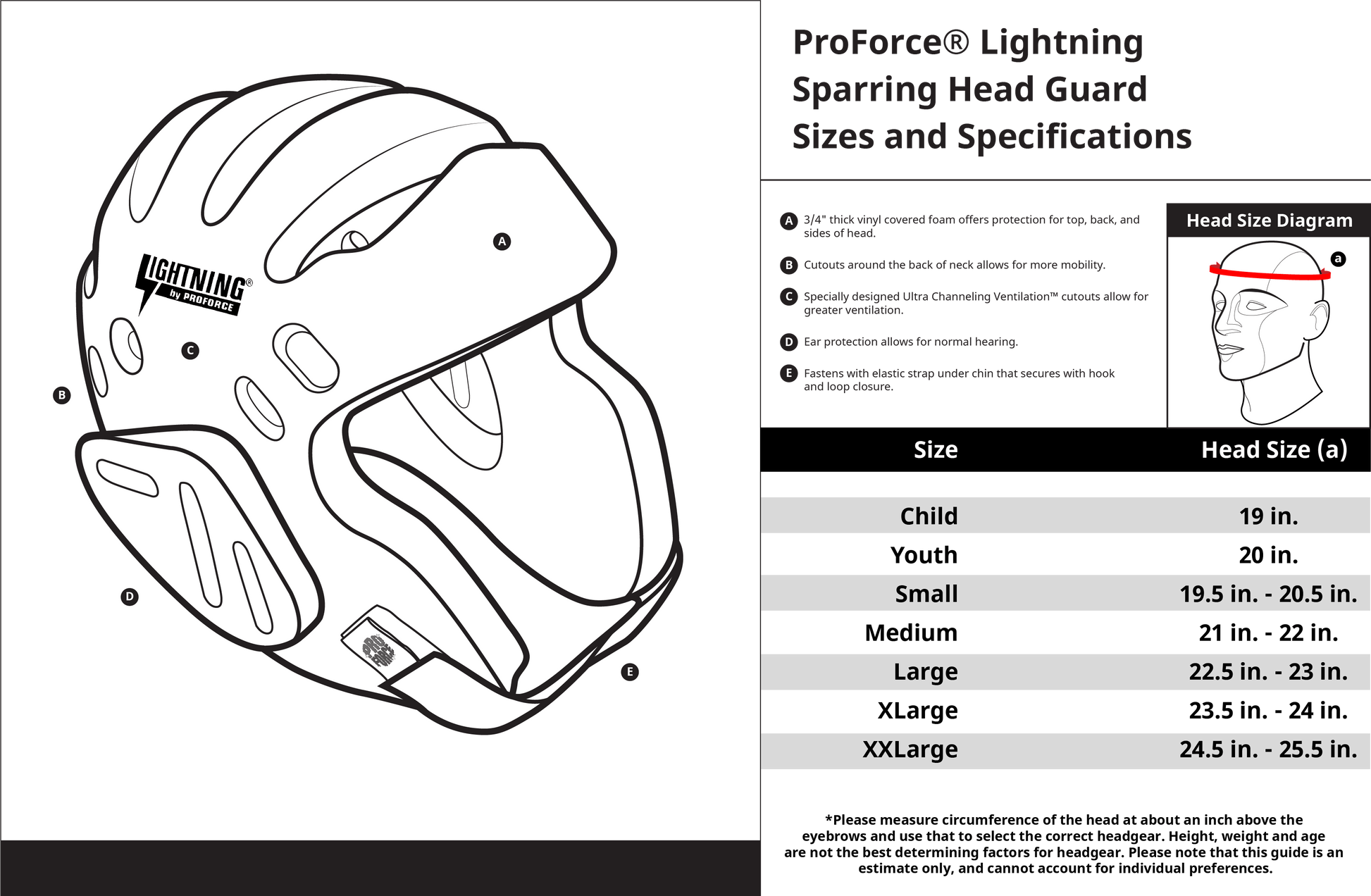 ProForce Sparring Gear ProForce Lightning Head Gear
