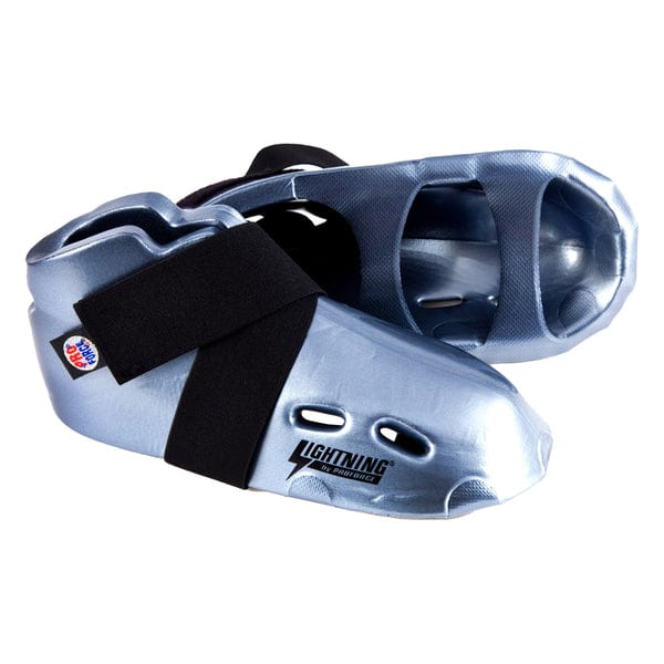ProForce Sparring Gear Silver / ch X-small / 12-13 ProForce Lightning Karate Sparring Boots Kicks