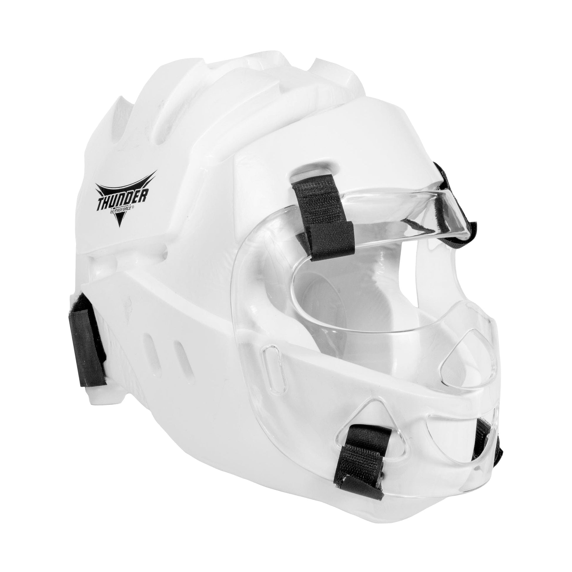 ProForce Sparring Gear White / Adult Small ProForce Thunder Full Headguard with Shield