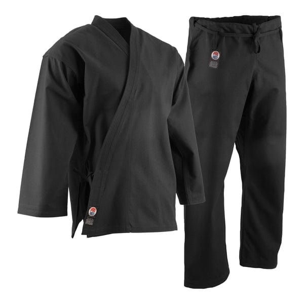 ProForce sporting goods 1- 4'9"/100 lbs ProForce 12 oz. Karate Uniform (Traditional Drawstring) - 100% Cotton Black