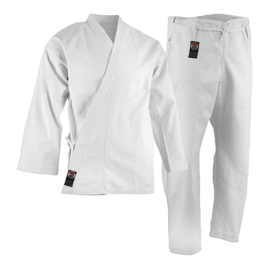 ProForce sporting goods 1- 4'9"/100 lbs ProForce 12 oz. Karate Uniform (Traditional Drawstring) - 100% Cotton White