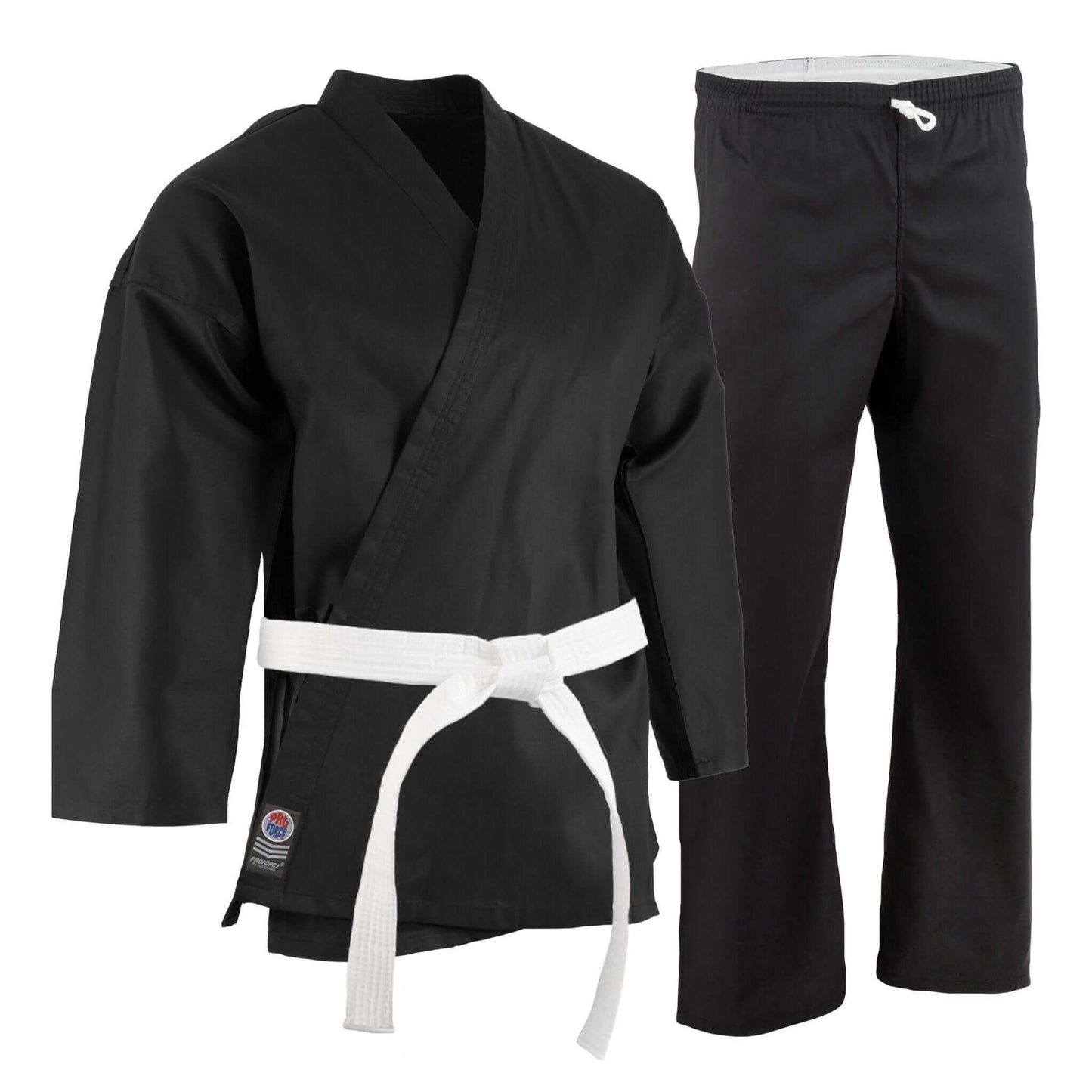 ProForce sporting goods Black / 0000 ch-xxxs ProForce 5 oz Karate Uniform Elastic Drawstring Pants- 60/40 Blend