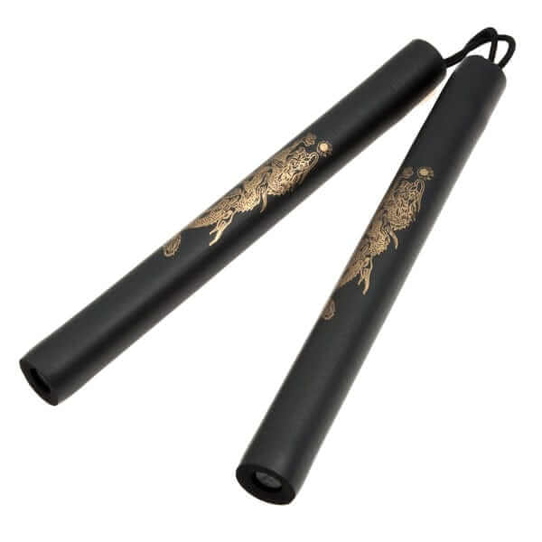 ProForce sporting goods black / 8 inch Foam Cushion Grip Practice nunchaku Cord/String