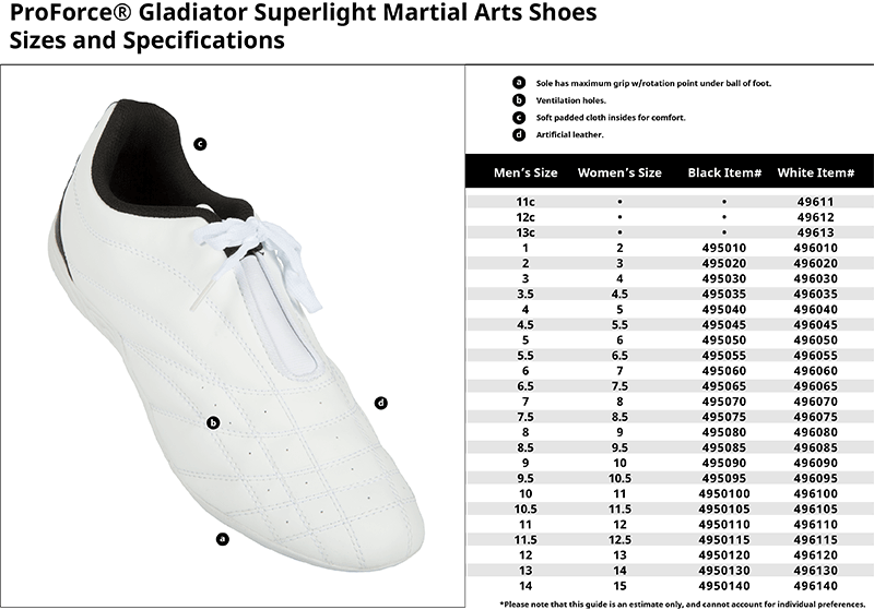 ProForce sporting goods Black ProForce Gladiator Superlight Martial Arts Shoes Taekwondo